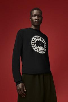 Ropa Canada Goose Hombre Outlet - Logo Suéteres Negros XF5268019